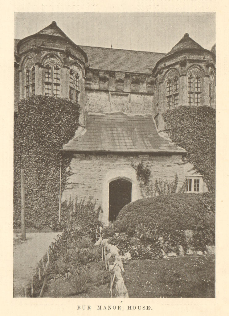 Bur Manor house. Pilgrimages to Old Homes - by Fletcher Moss 1906 print